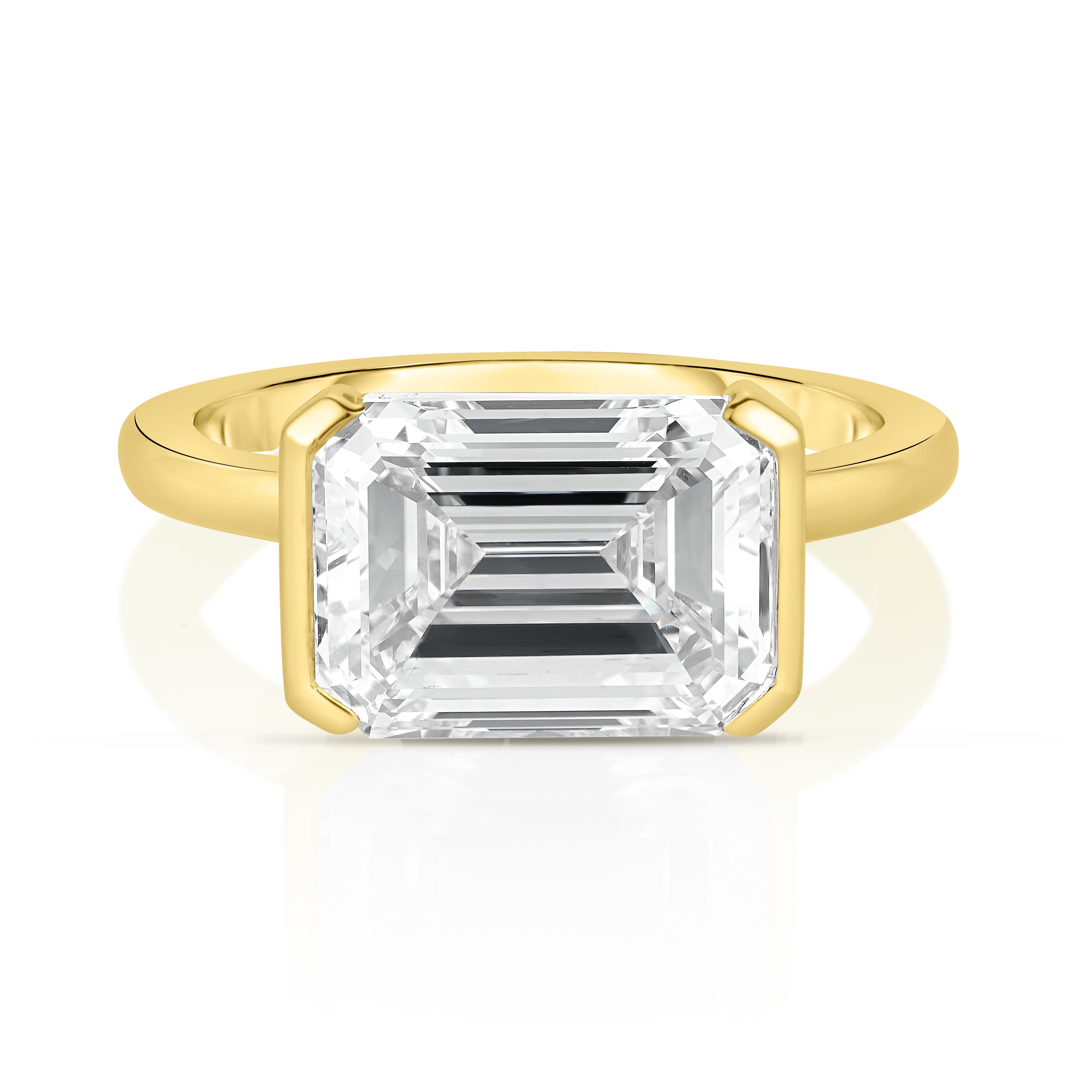 3.00 Carat Emerald Cut Diamond Engagement Ring