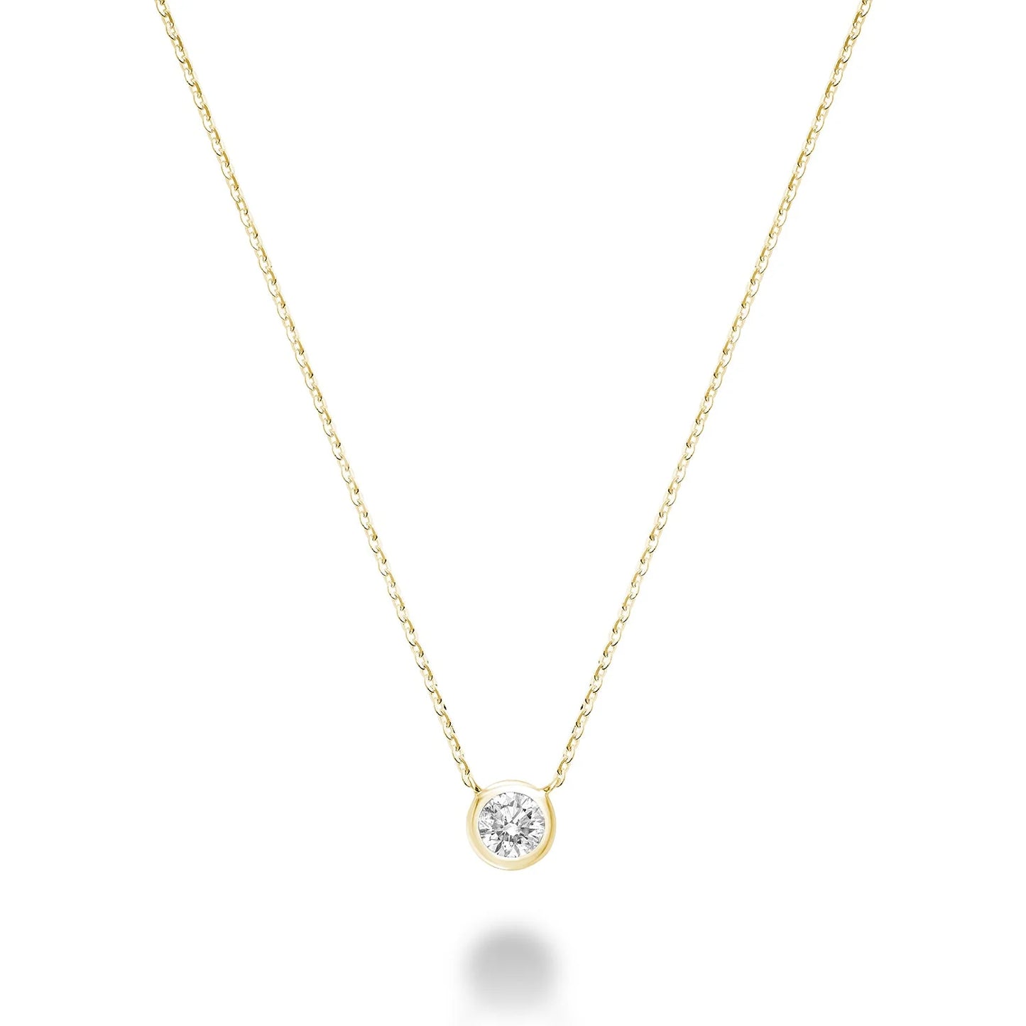 Bezel Set Diamond Necklace