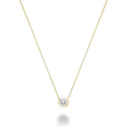 Bezel Set Diamond Necklace