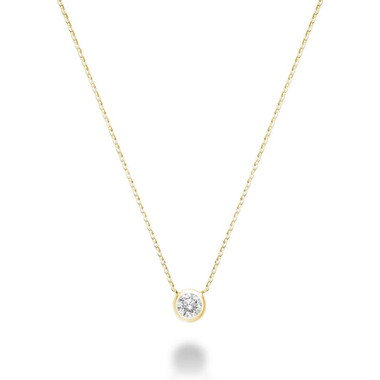 Bezel Set Diamond Necklace