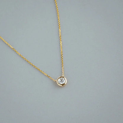 Bezel Set Diamond Necklace