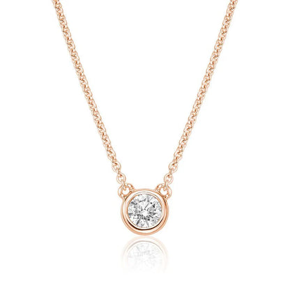 Bezel Set Diamond Necklace