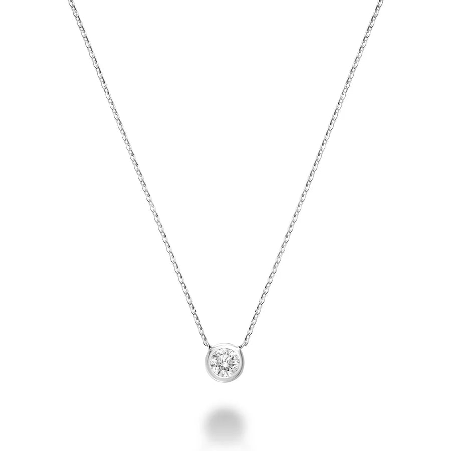 Bezel Set Diamond Necklace