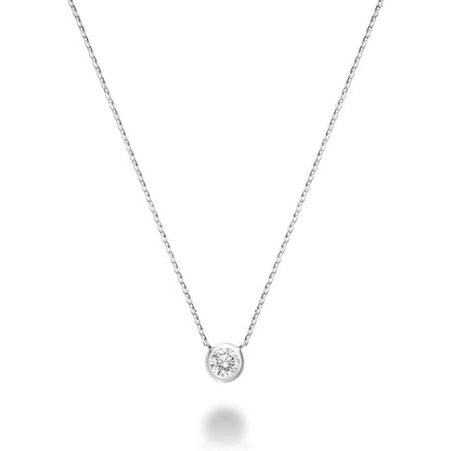 Bezel Set Diamond Necklace