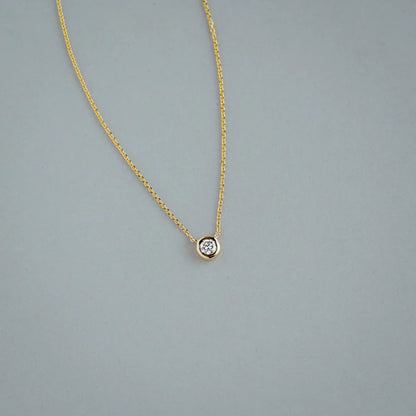 Bezel Set Diamond Necklace