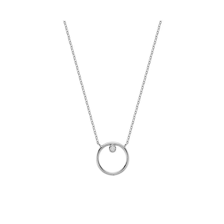 Diamond Circle Necklace