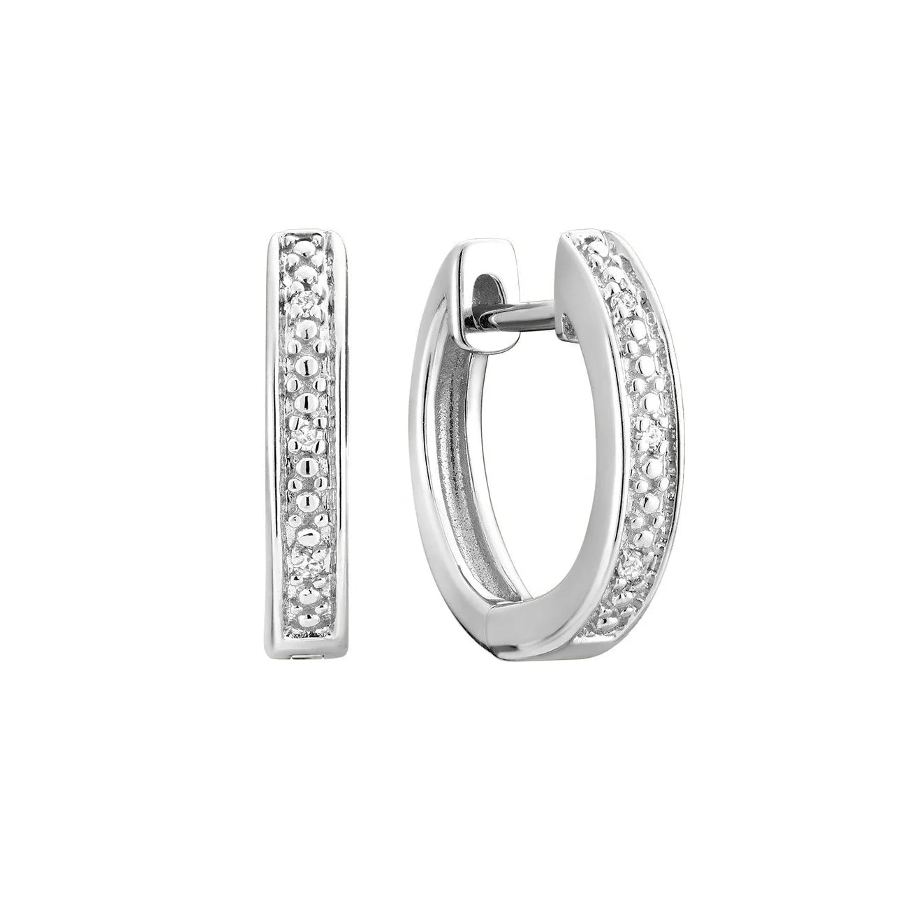 Diamond Huggie Earrings