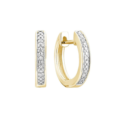 Diamond Huggie Earrings