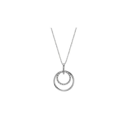 Double Circle Diamond Pendant