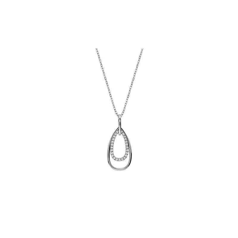 Double Teardrop Diamond Pendant