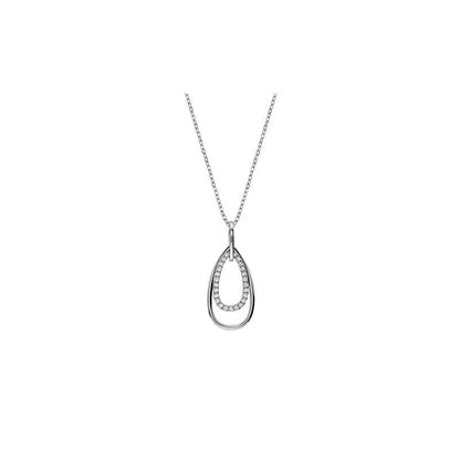 Double Teardrop Diamond Pendant