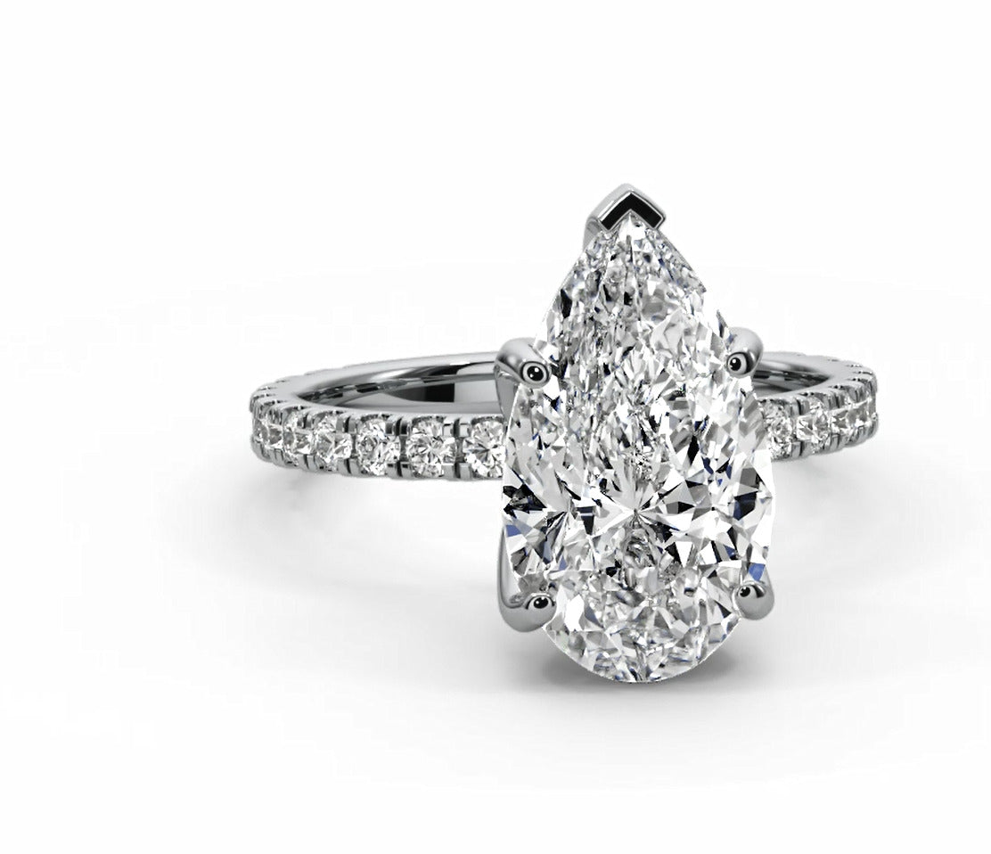 Tulip Basket Engagement Ring