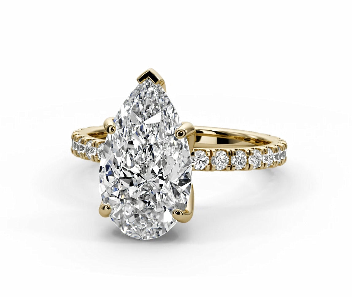 Tulip Basket Engagement Ring