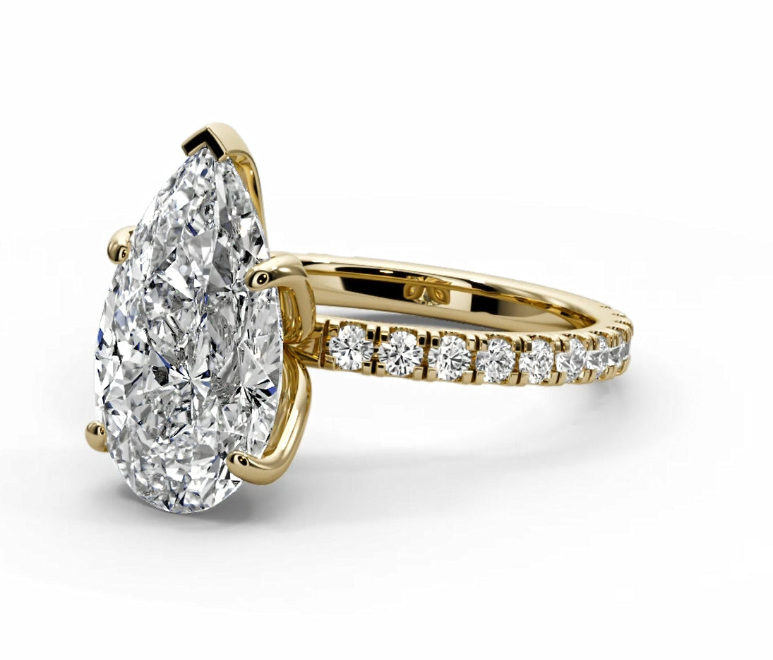Tulip Basket Engagement Ring