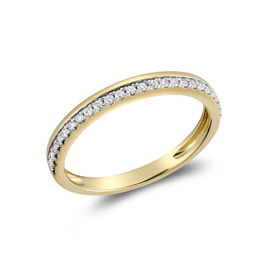 Half Semi Eternity Diamond Ring