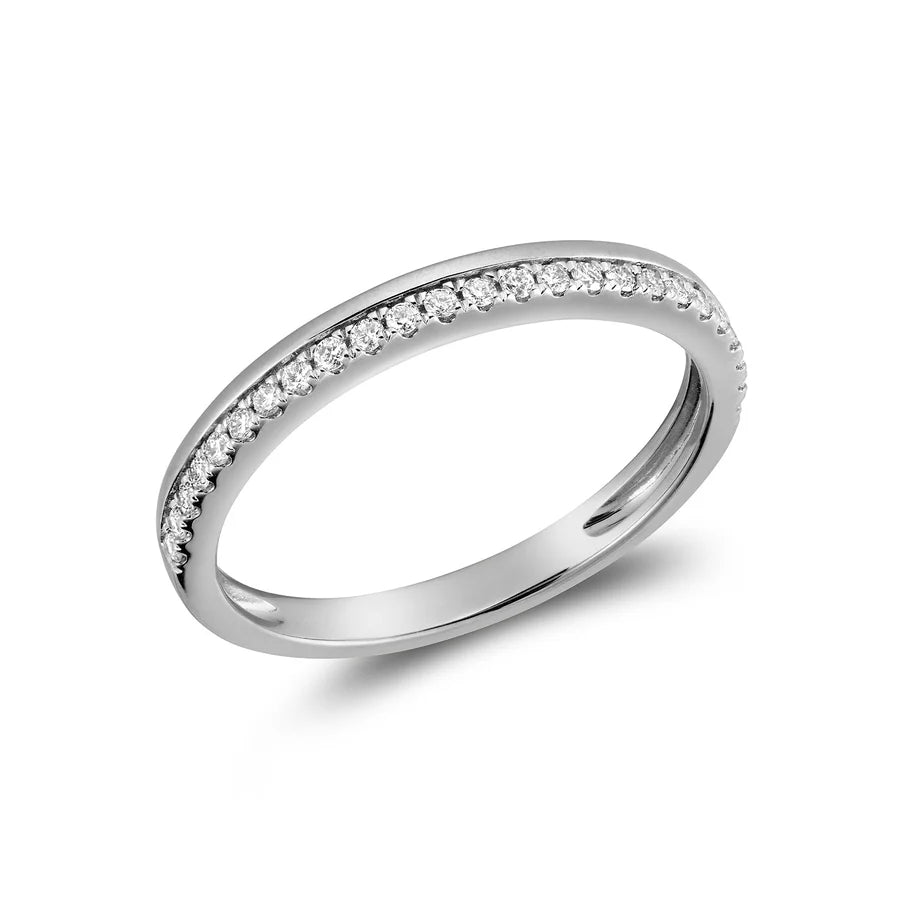 Half Semi Eternity Diamond Ring