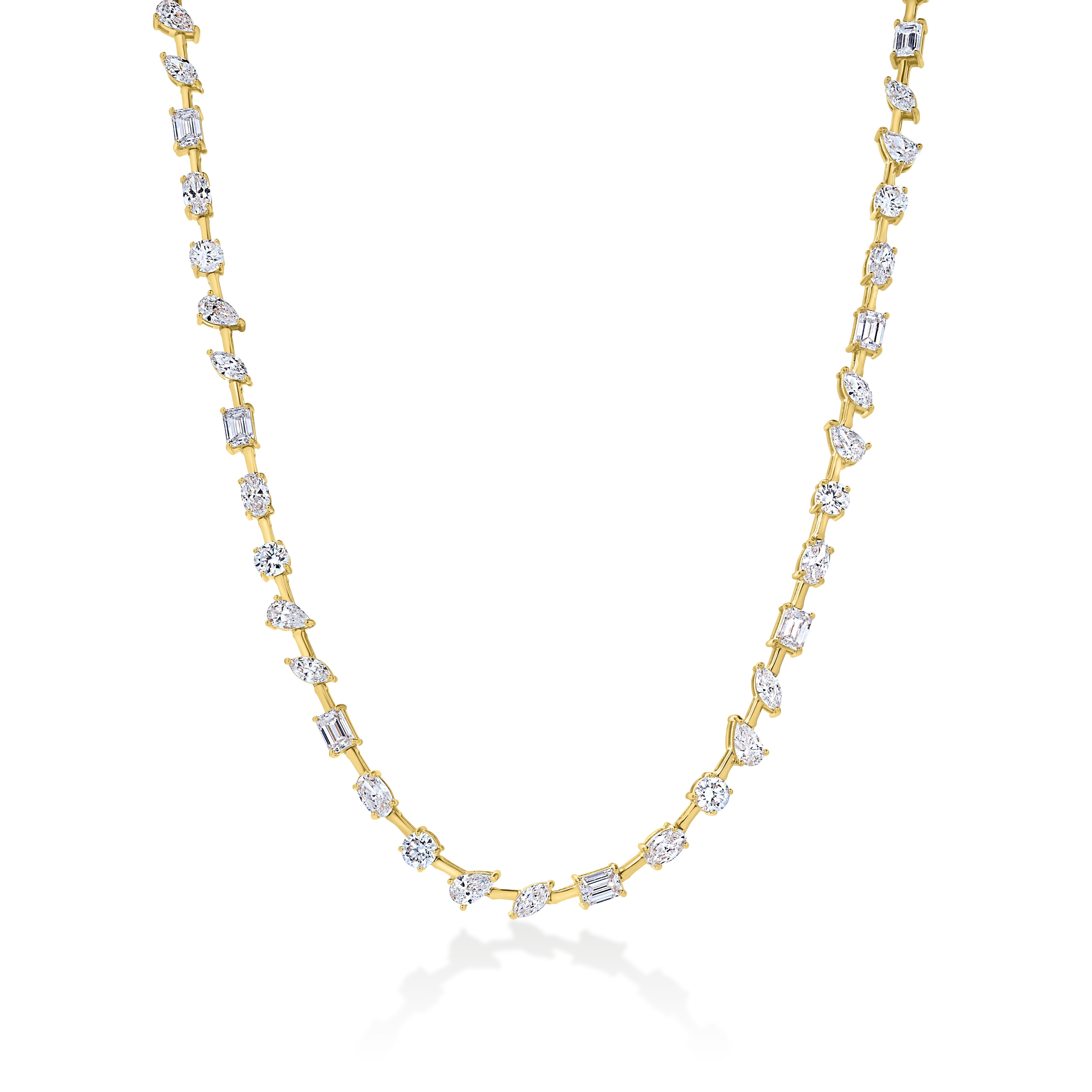 Mixed Shape Lab Grown Diamond Tennis Necklace