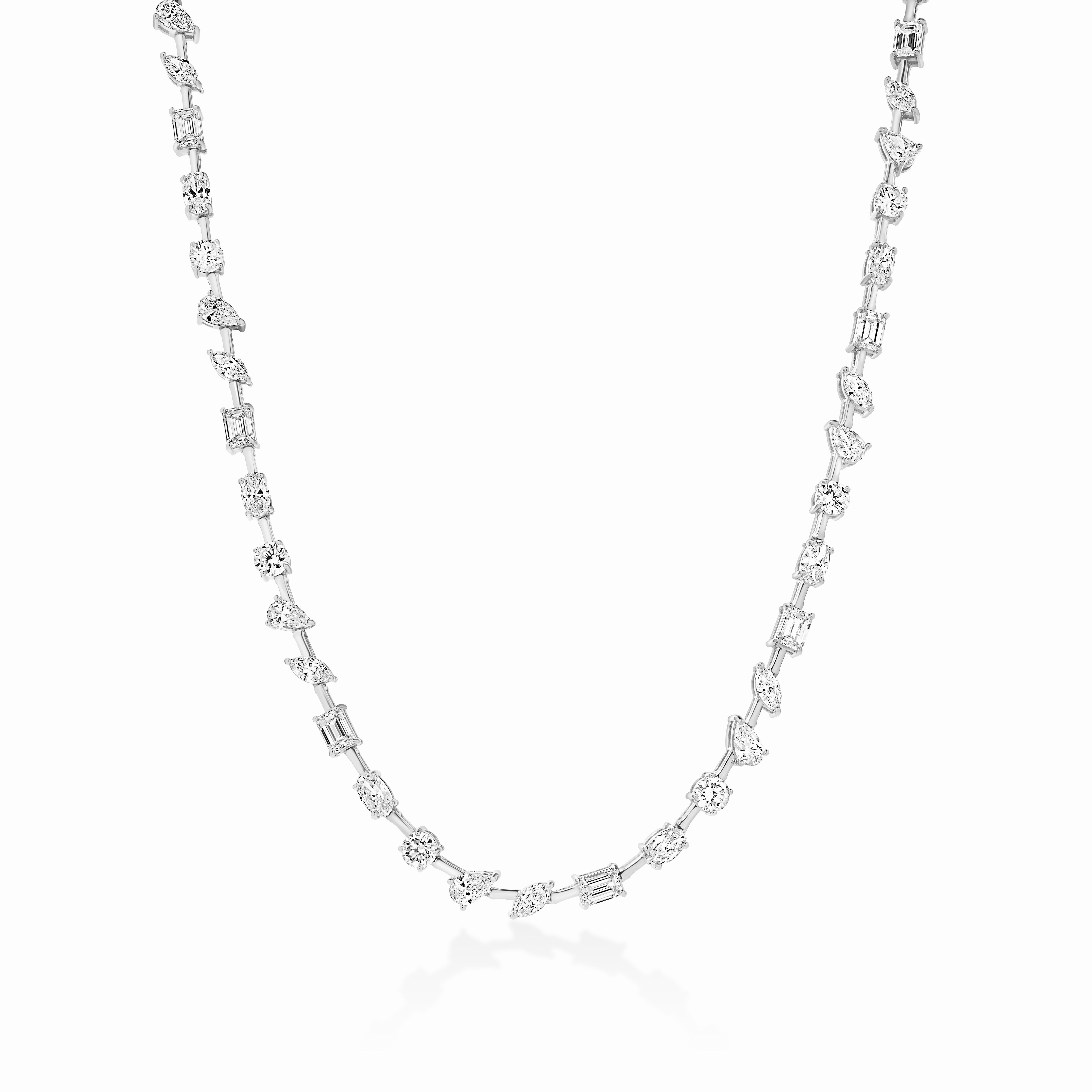 Mixed Shape Lab Grown Diamond Tennis Necklace