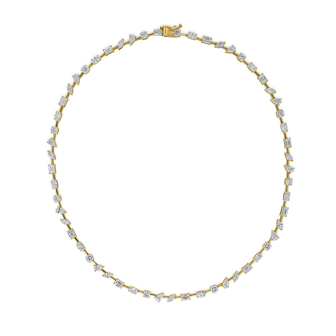 Mixed Shape Lab Grown Diamond Tennis Necklace