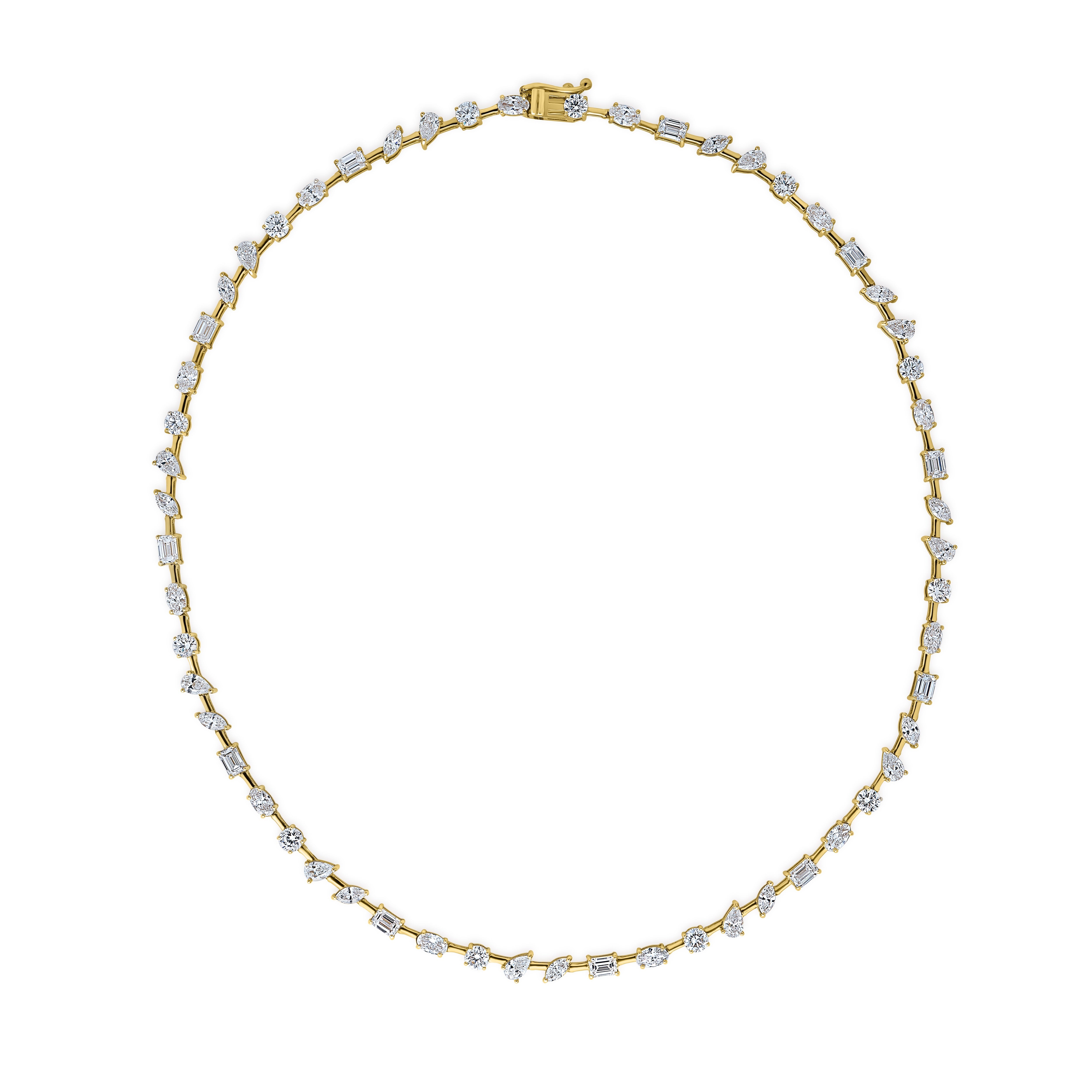 Mixed Shape Lab Grown Diamond Tennis Necklace