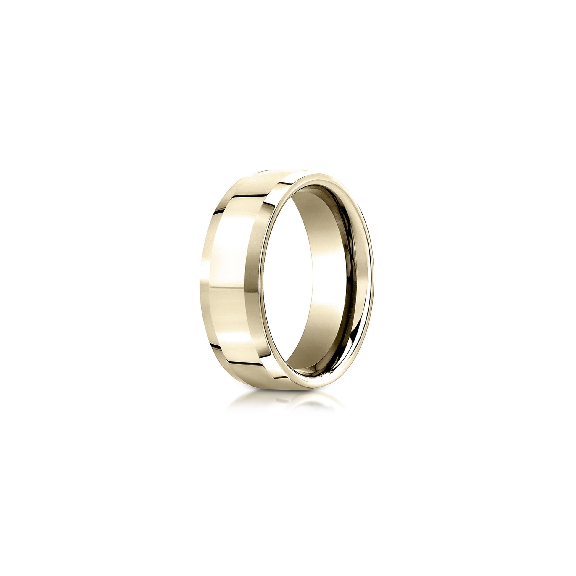 Precious Metal:18k Yellow Gold;Finish:High Polished;Band Width:8mm