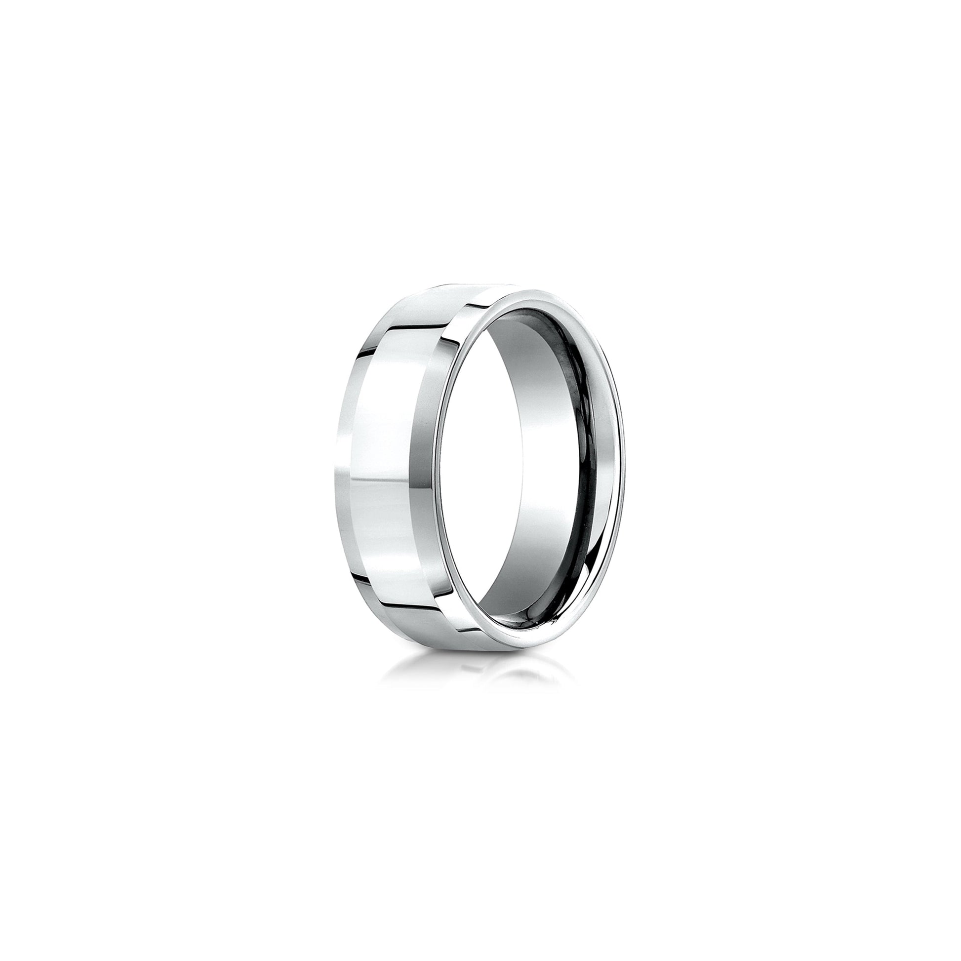 Precious Metal:Platinum;Finish:High Polished;Band Width:8mm