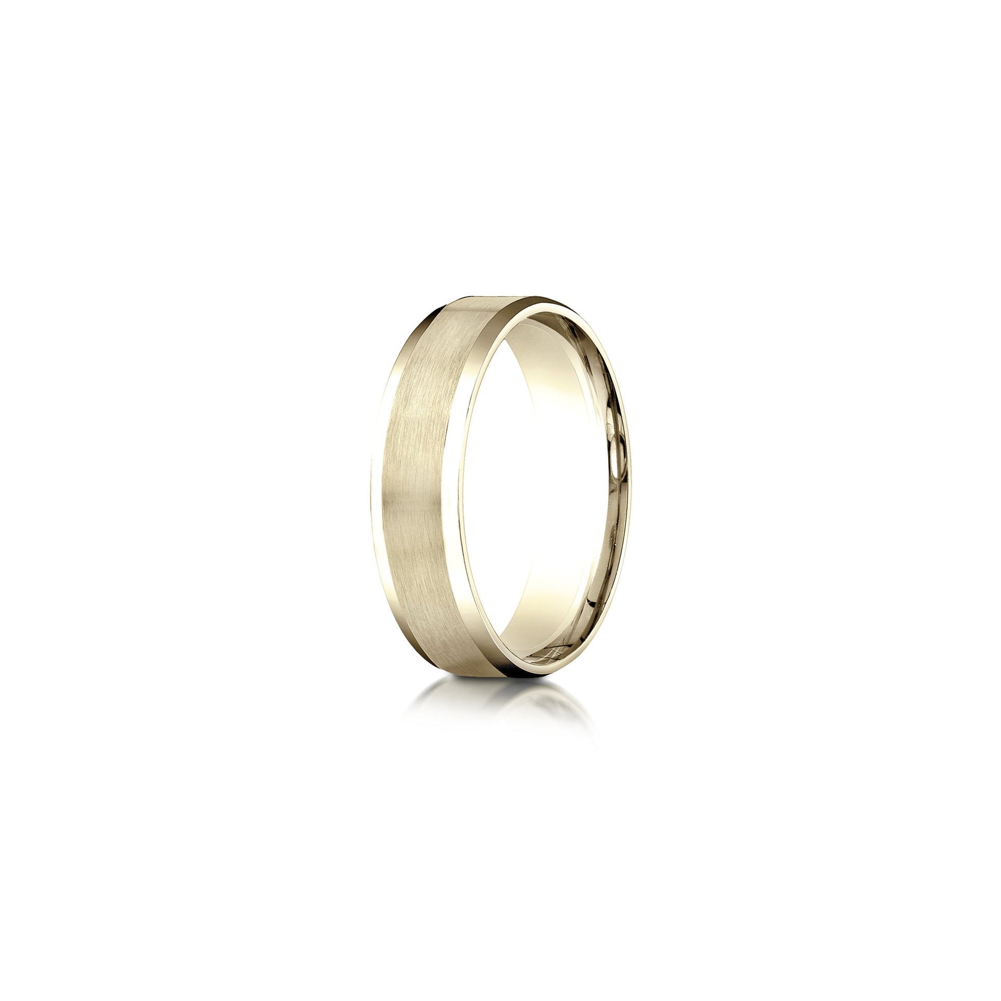 Precious Metal:18k Yellow Gold;Finish:Satin Finished;Band Width:6mm
