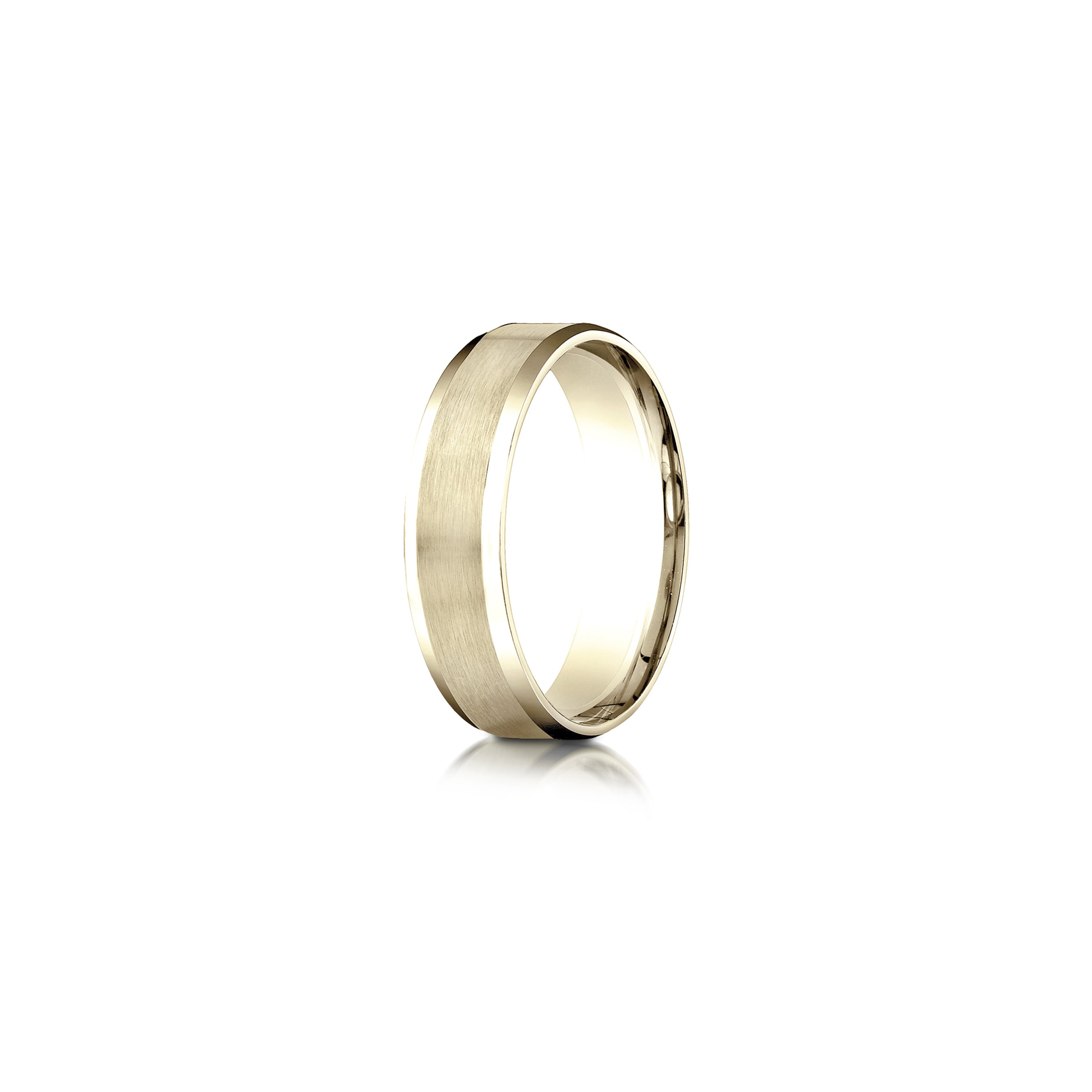 Precious Metal:18k Yellow Gold;Finish:Satin Finished;Band Width:6mm
