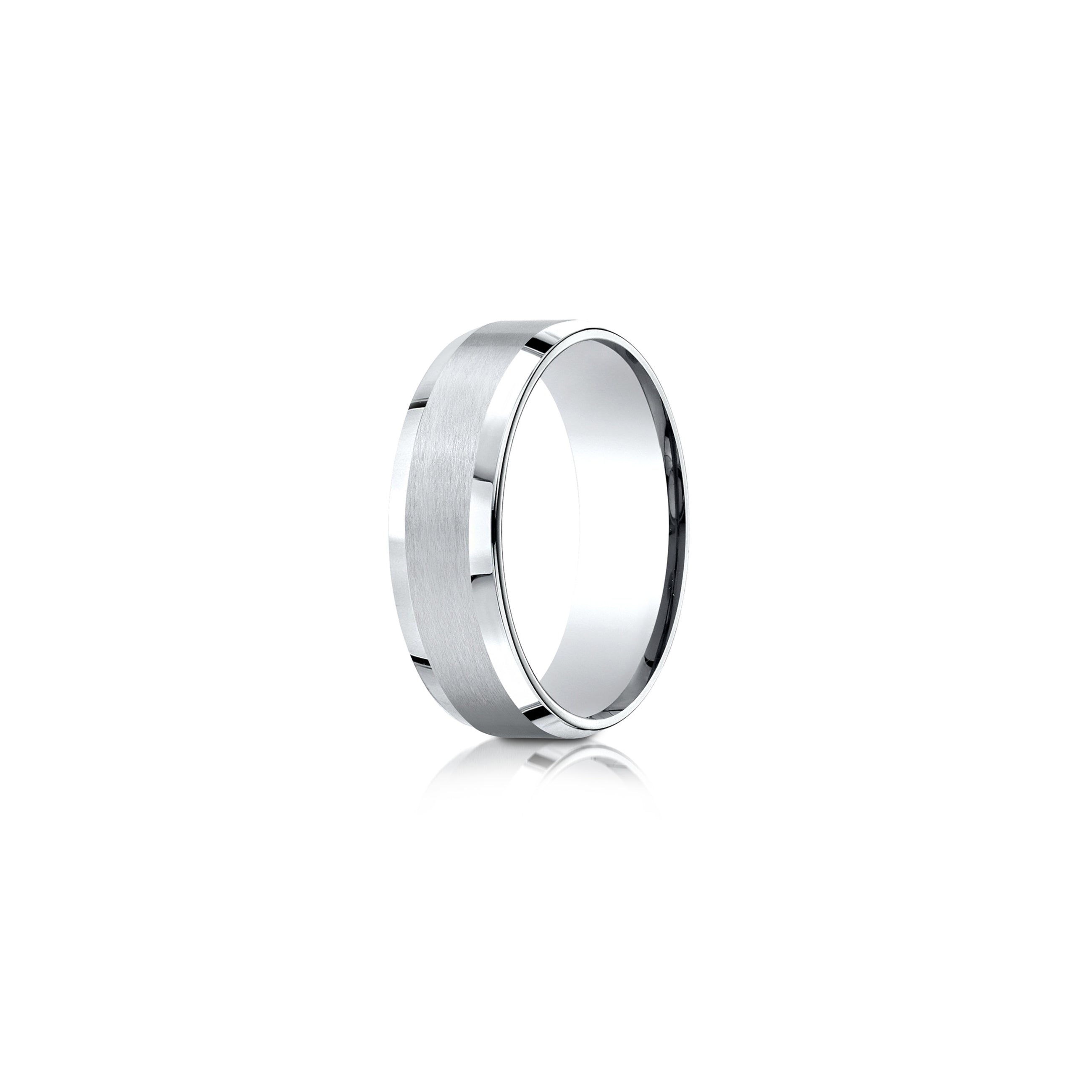 Precious Metal:Platinum;Finish:Satin Finished;Band Width:7mm