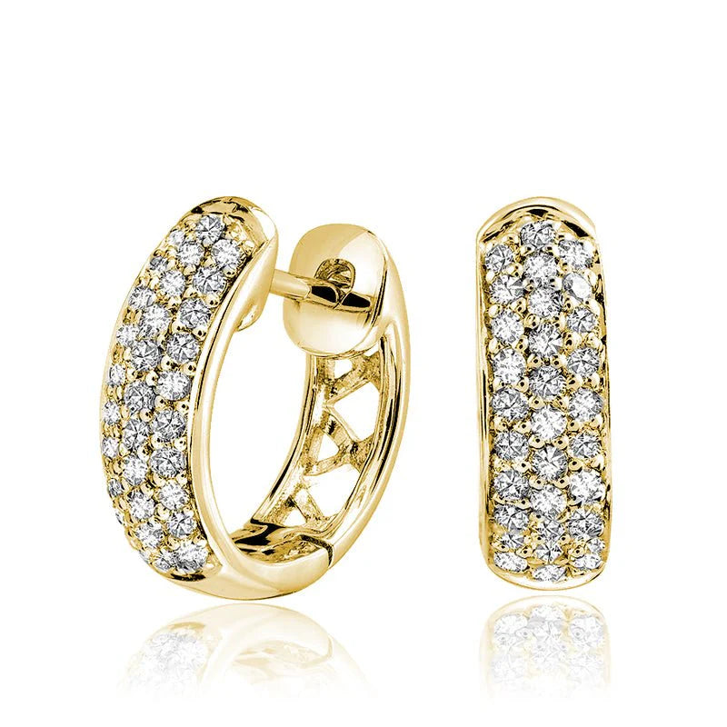 Pave Huggies Diamond Earring