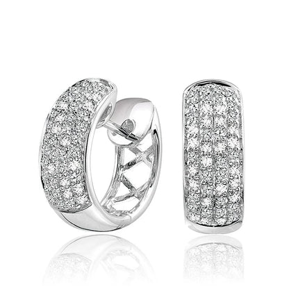 Pave Huggies Diamond Earring