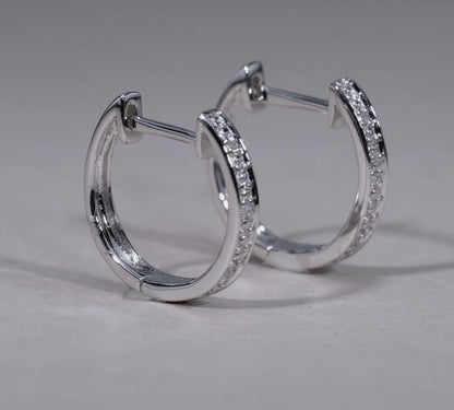 Diamond Huggie Earrings