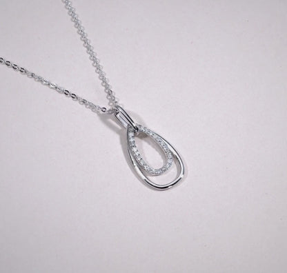 Double Teardrop Diamond Pendant