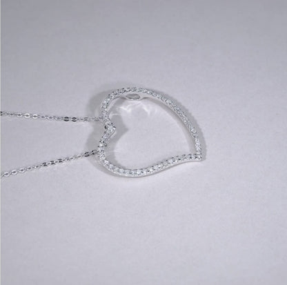 Asymmetrical Diamond Heart Pendant