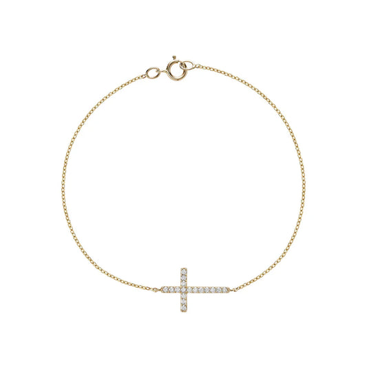 Religious Cross Diamond Bracelet