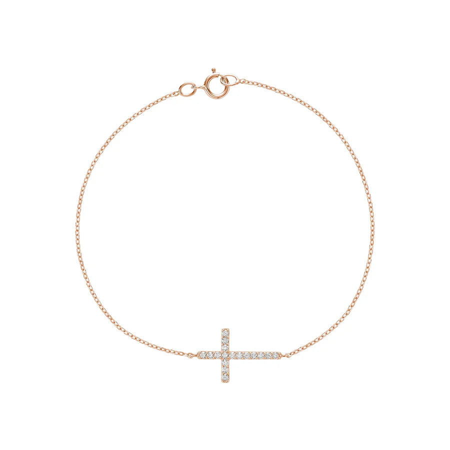 Religious Cross Diamond Bracelet