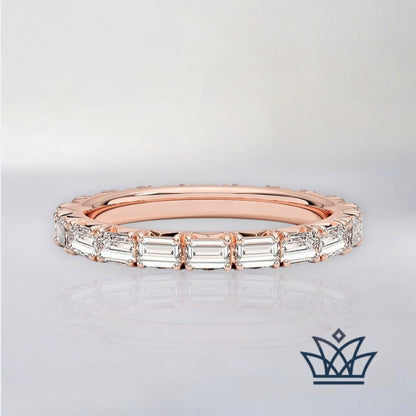 Felicity-Emerald Cut Diamond Band