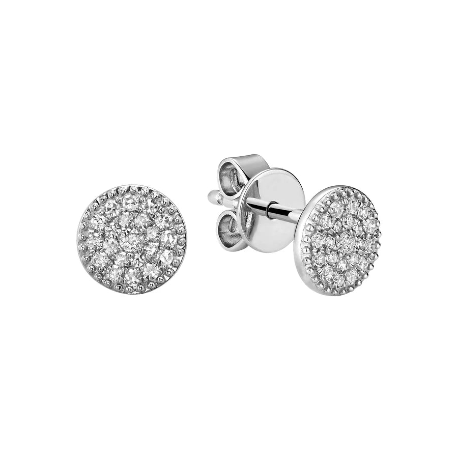 Round Diamond Stud Earrings