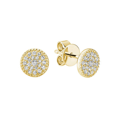 Round Diamond Stud Earrings