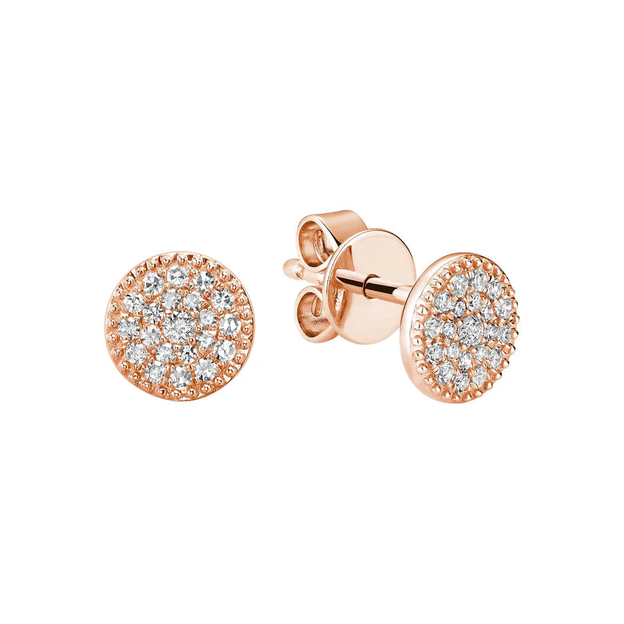 Round Diamond Stud Earrings