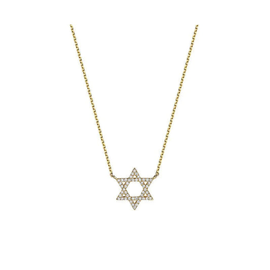 Star Of David Diamond Necklace