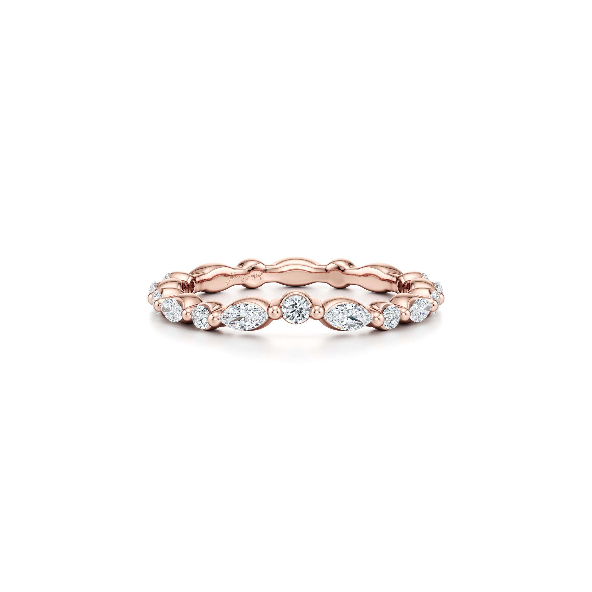 Precious Metal:18k Rose Gold;Band Style:Aerial