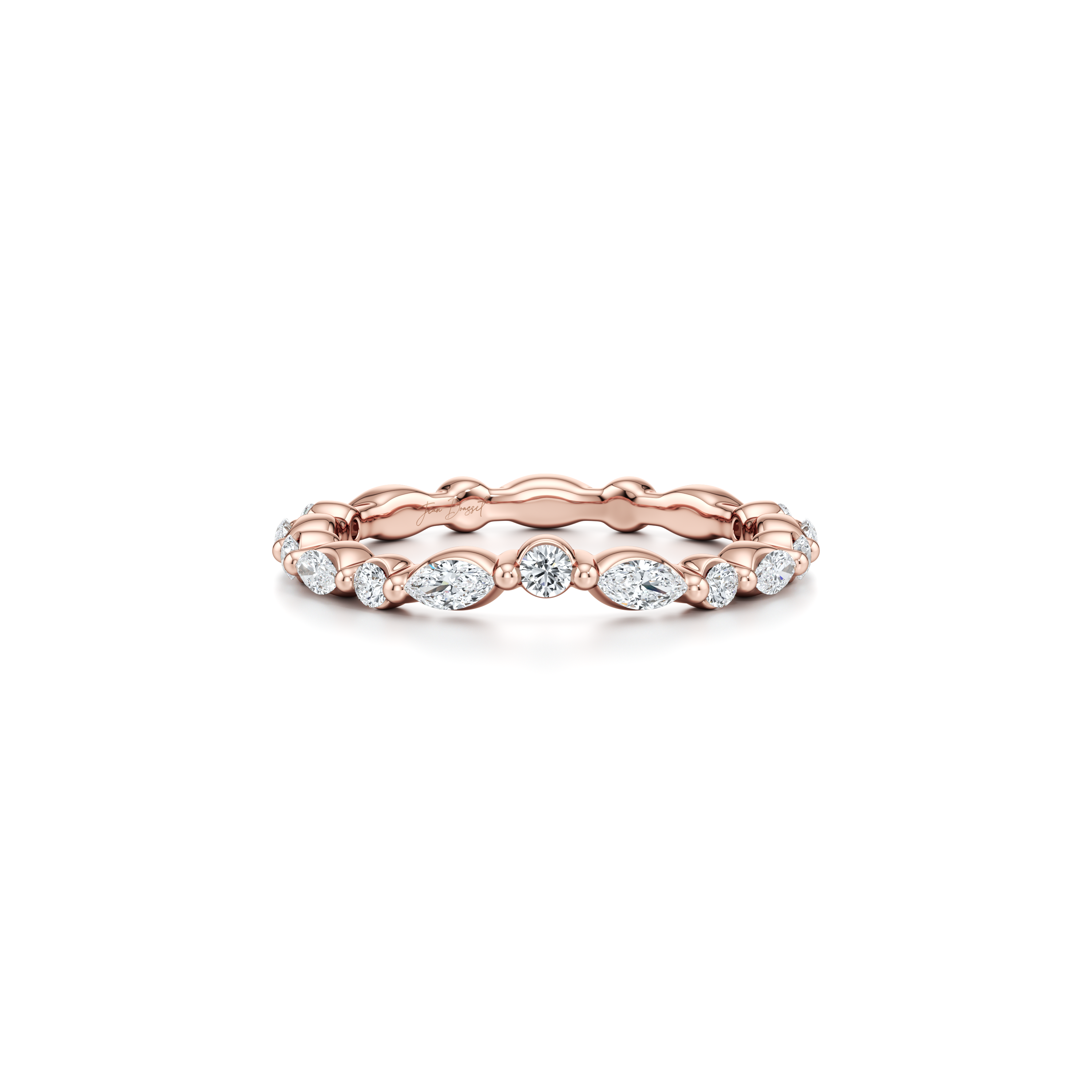 Precious Metal:18k Rose Gold;Band Style:Aerial