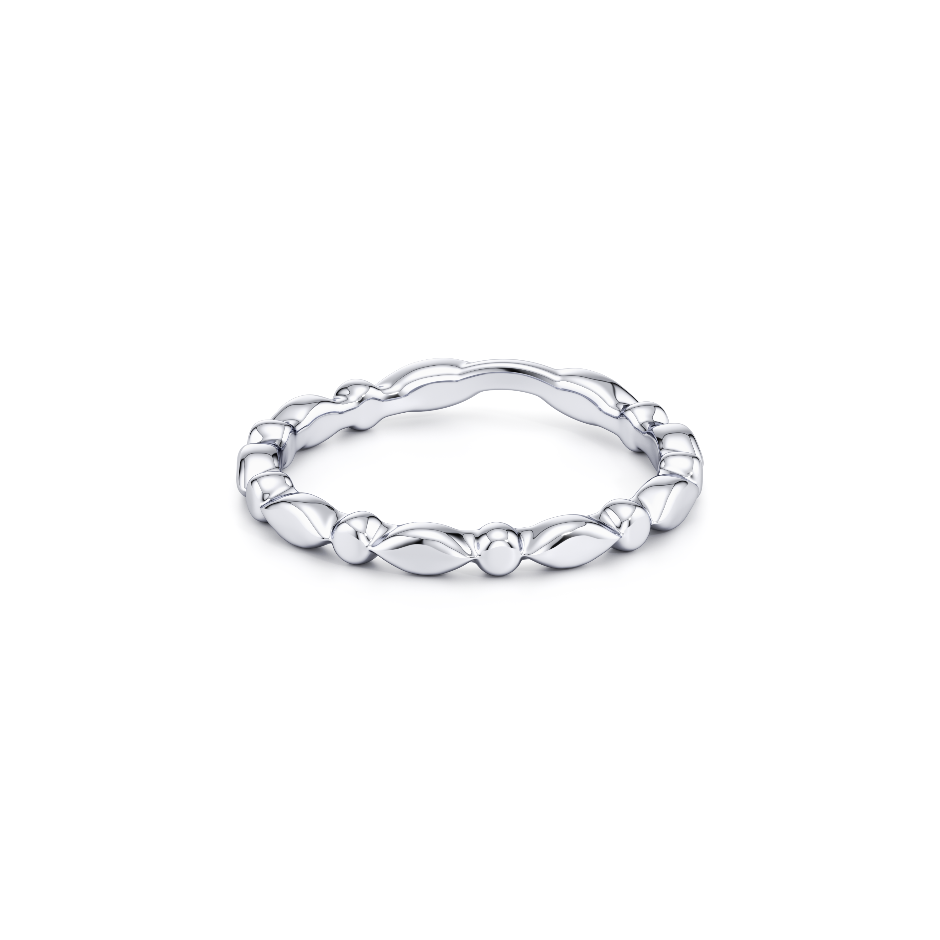 Vivienne High Polish Wedding Band