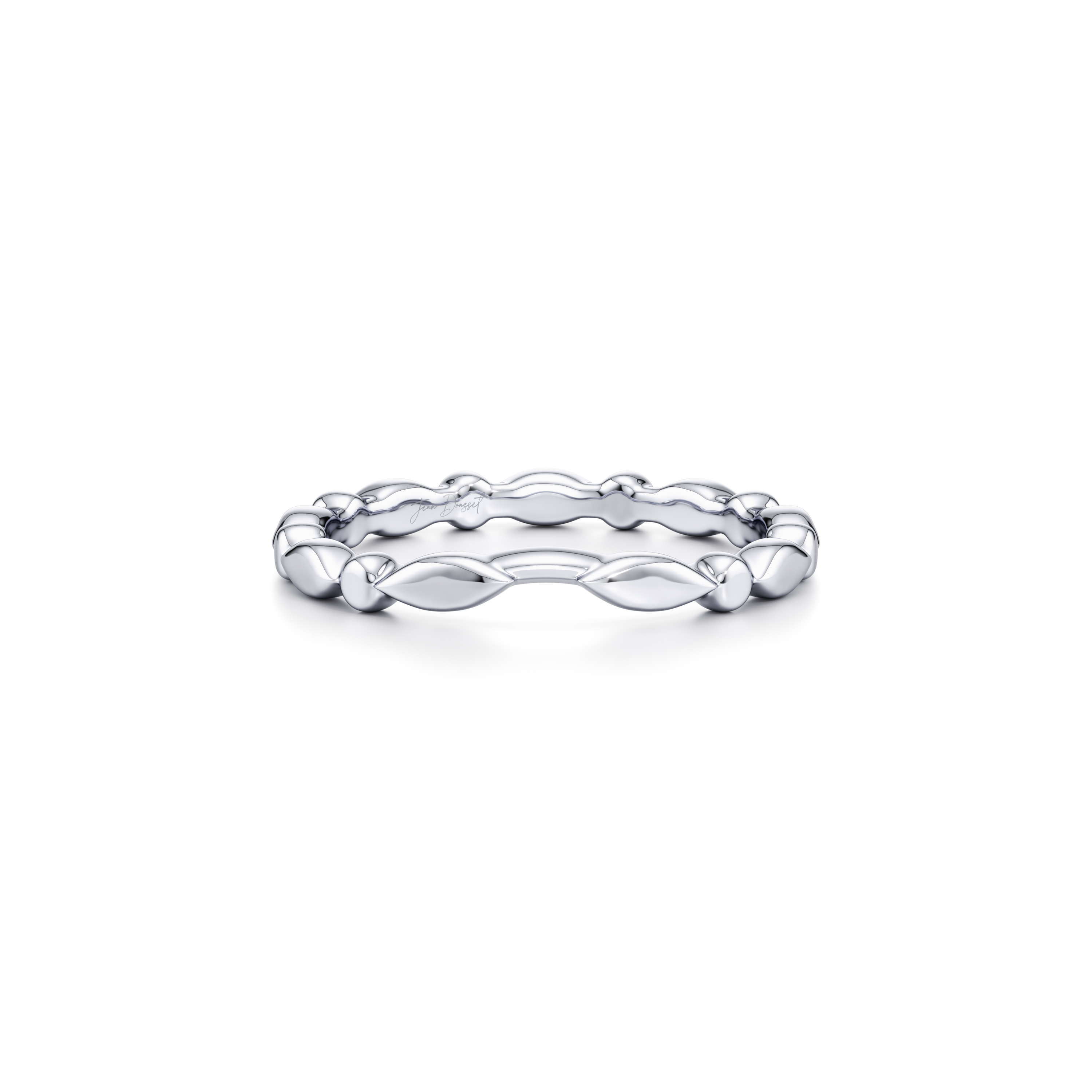 Precious Metal:18k White Gold;Band Style:High Polish