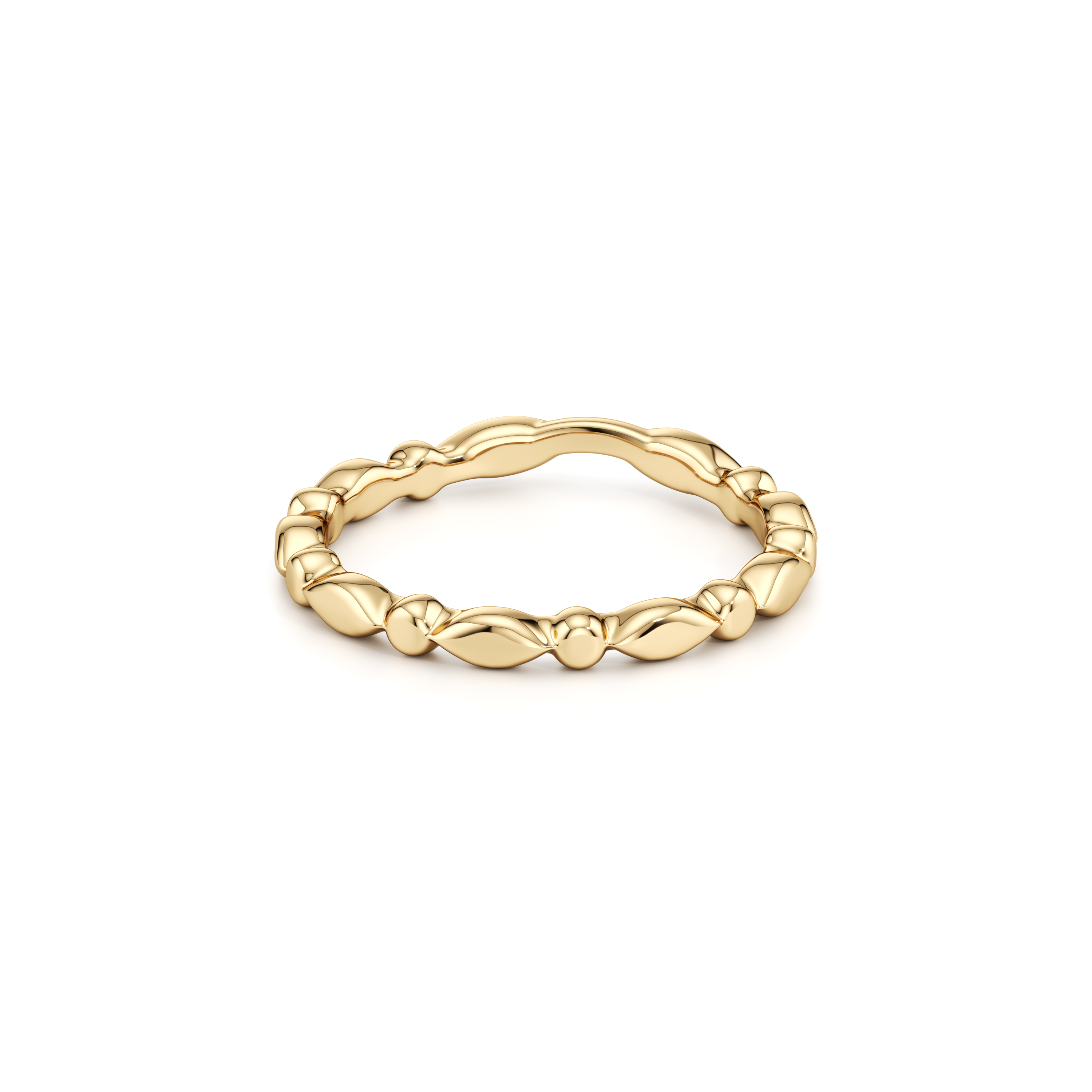 Vivienne High Polish Wedding Band